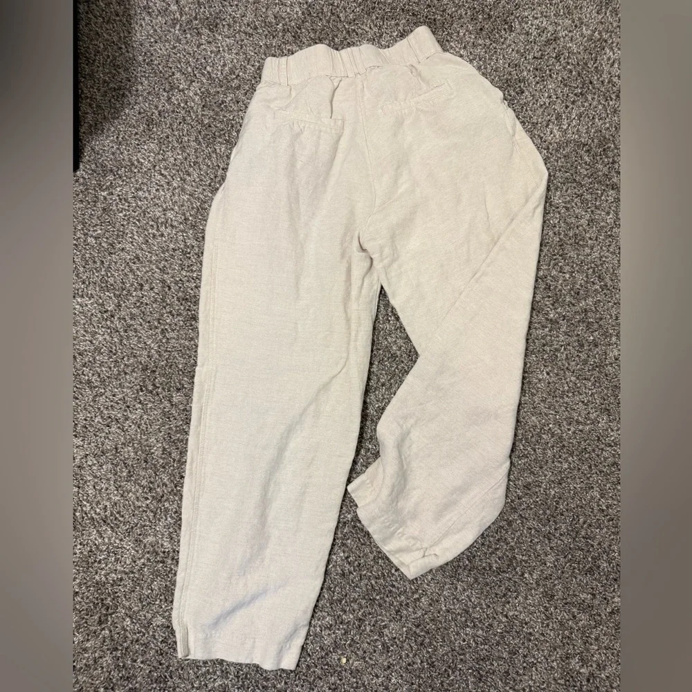 H&M Linen Blend Cream Trousers‎